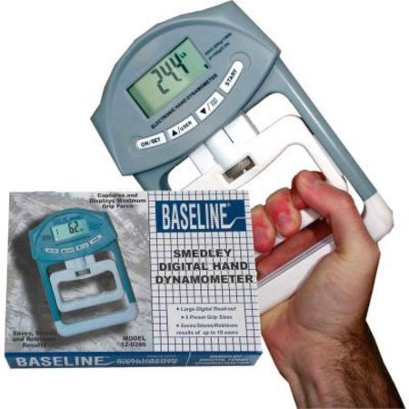 FABRICATION ENTERPRISES Baseline® Electronic Smedley Hand Dynamometer, Adult, 200 lb. Capacity 12-0286